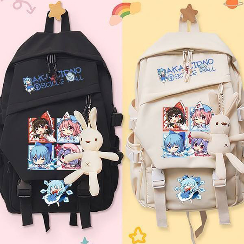 School Backpack Teen - Touhou Project-Sac à Dos Noir de