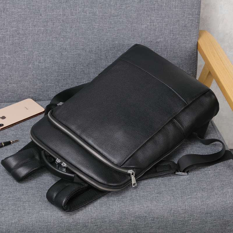 Sac à dos en cuir véritable po - Travel Backpack Anti Theft avis et prix