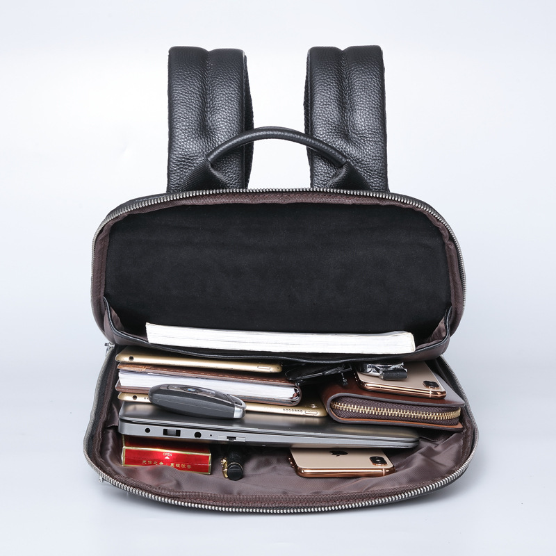 Sac à dos en cuir véritable po - Travel Backpack Anti Theft avis et prix